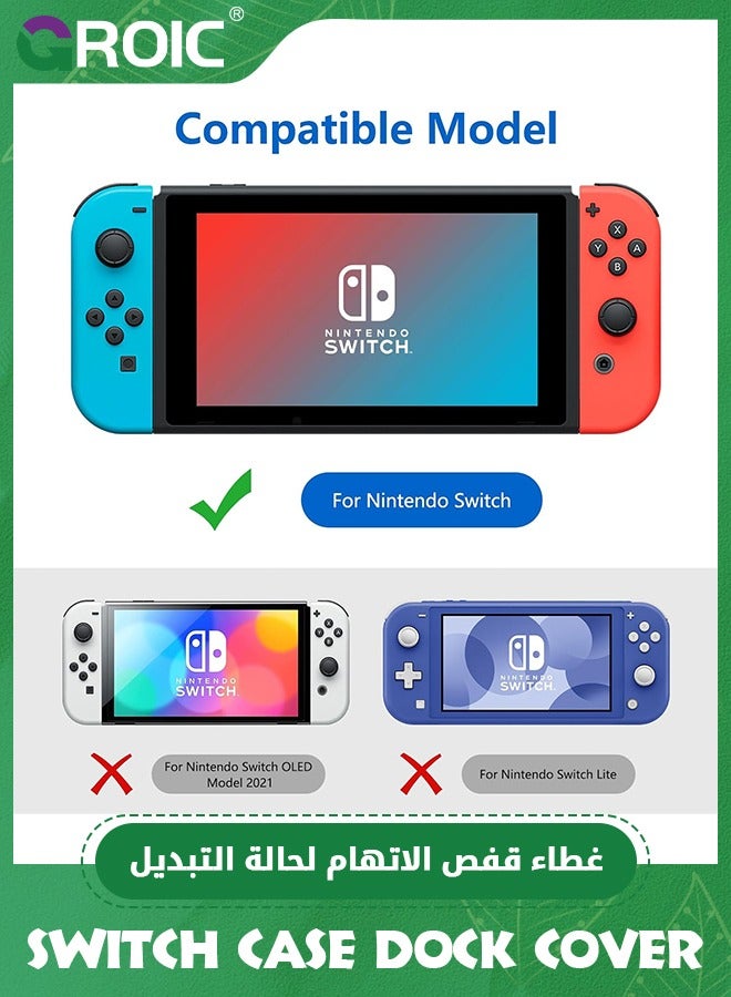 GROIC Black Dockable Case for Nintendo Switch, 3 in 1 Protective Cover Case for Nintendo Switch and Joy-Con Controller - Image 2