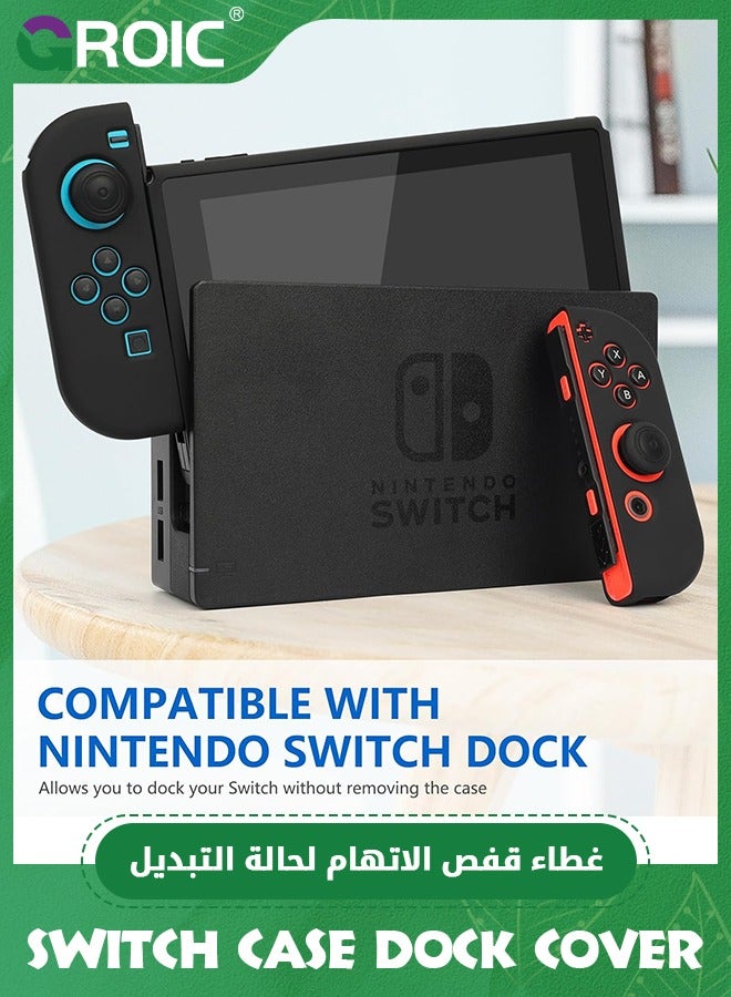 GROIC Black Dockable Case for Nintendo Switch, 3 in 1 Protective Cover Case for Nintendo Switch and Joy-Con Controller - Image 3