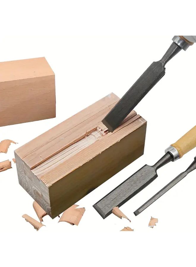 4pcs Wood Carving Chisels Set Sharp Steel Blades Ergonomic Handles Heavy Duty Woodworking Tools - Image 1