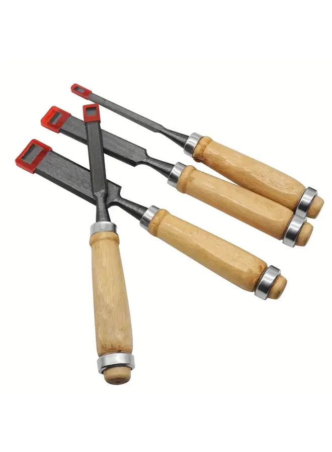 4pcs Wood Carving Chisels Set Sharp Steel Blades Ergonomic Handles Heavy Duty Woodworking Tools - Image 5