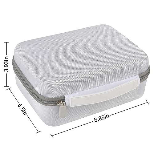 GWCASE Case Compatible with Brother P-Touch PTD220 210 Home/Office Everyday Label Maker, Storage Holder Carrying Organizer for Label Tapes, AC Adapter, Charging Cables (Box Only) - White - Image 5