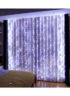 Generic 6M x 3M LED Curtain Lights - 600 White LEDs, USB Powered, 8 Lighting Modes, Waterproof, Dimmable with Remote Control, Ideal for Home and Party Decoration - LED curtain lights, LED lights, decorative lights, party lights, home lights, decoration, party decoration, wedding decoration, 600 LEDs, white lights,  - Image 4