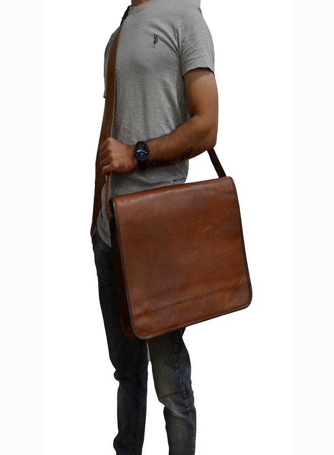 Madosh, Men's Crossbody Bag Genuine Leather Shoulder Office Laptop Bag Vintage Travel Messenger Sling Handbag - Image 2