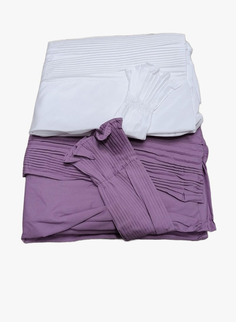 مون 2/شرشف صلاة مرد قطن ناعم ومريح للغاية  يتضمن طرحة ويغطي الجسم بالكامل بمقاس موحد وواسع مناسب لجميع الأجسام - Image 1