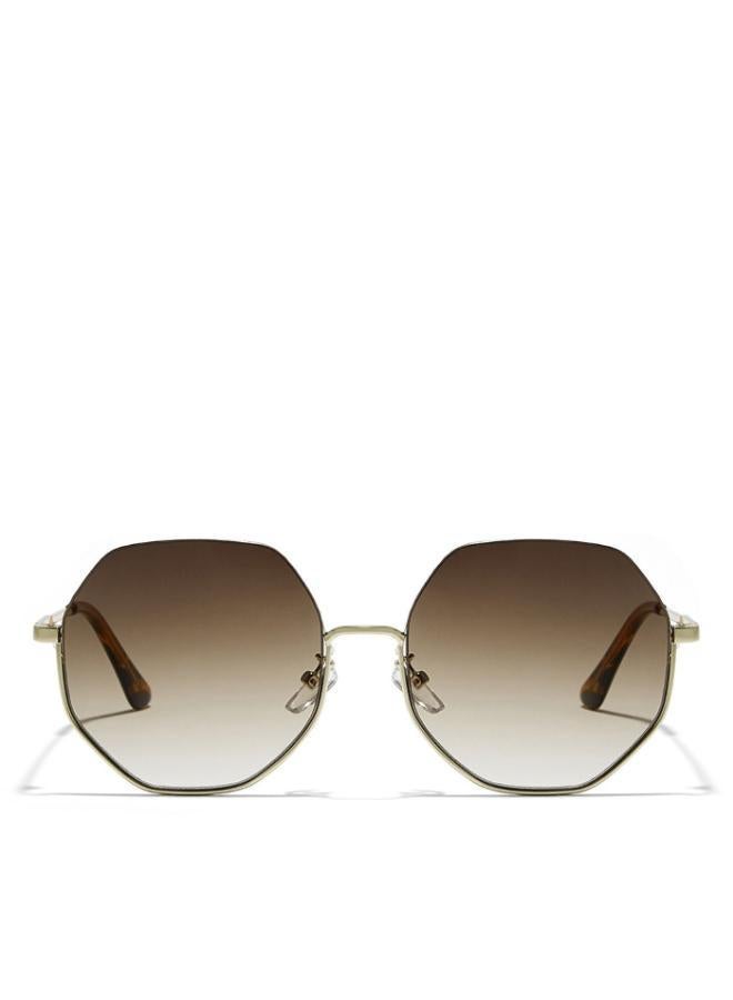 بلاك أوت نظارات شمسية نسائية هيكسا باللون الذهبي الياباني - Image 1