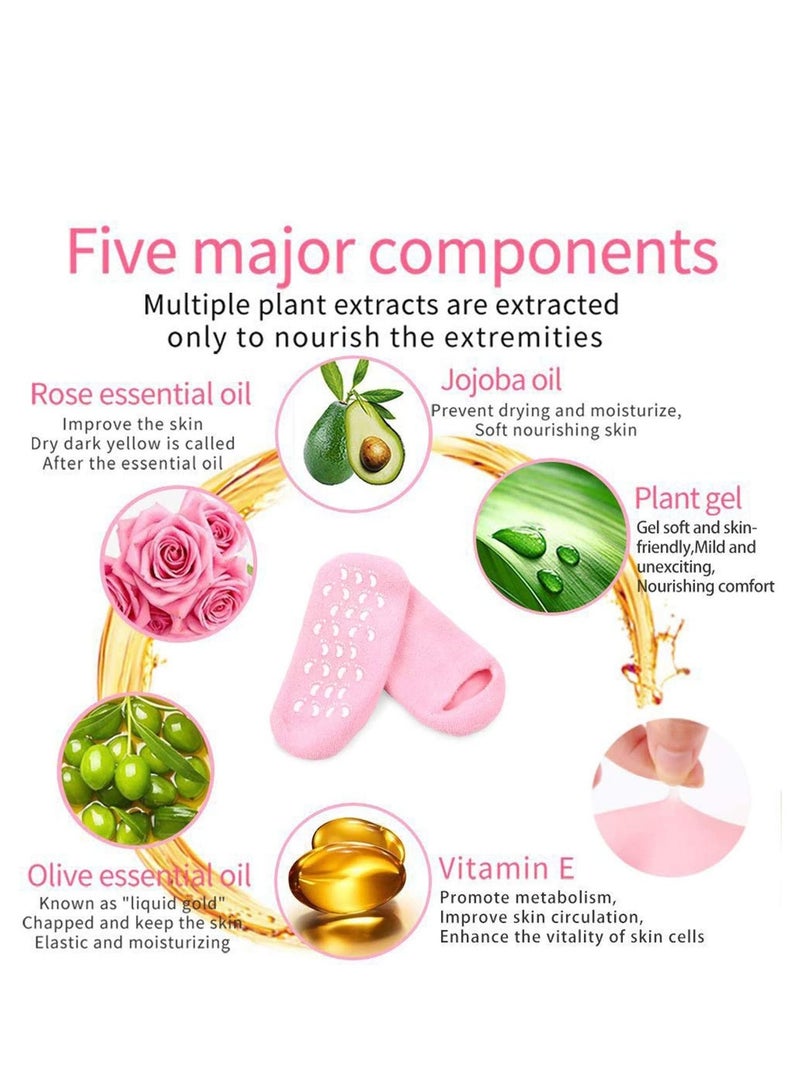 Moisturizing SPA Gel Socks Green - Image 3