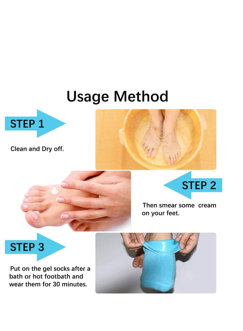 Moisturizing SPA Gel Socks Green - Image 4