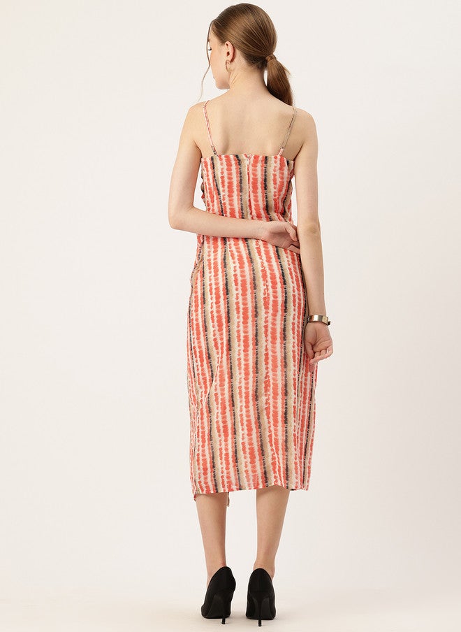 Rue Collection فستان ميدي A-Line بتصميم تلوين رباط للنساء - Image 4