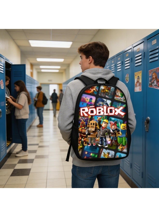 ROBLOX 3 Pcs Set Roblox Bags Backpack School Bag Lunch Bag Pencil Case Anime Backpack Gaming Peripherals - Image 2