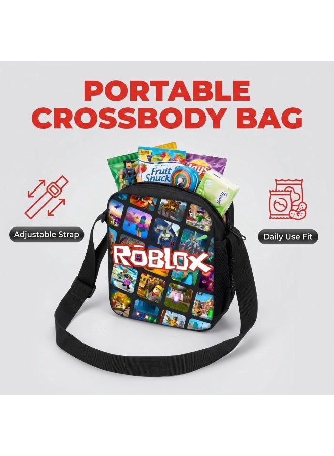 ROBLOX 3 Pcs Set Roblox Bags Backpack School Bag Lunch Bag Pencil Case Anime Backpack Gaming Peripherals - Image 5