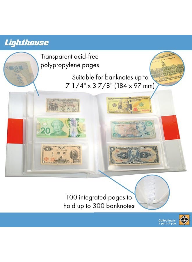 Leuchtturm Lighthouse Album for 300 banknotes with 100 Bound Sheets - Image 3