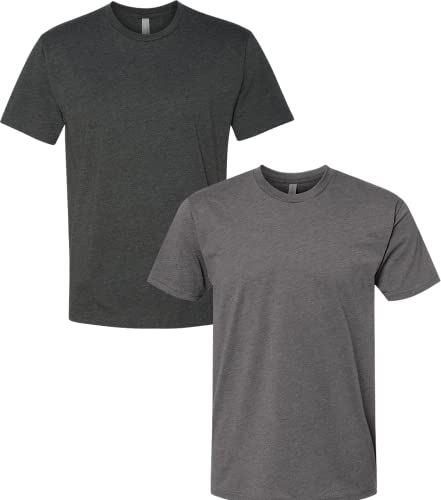 Next Level Apparel Mens Premium Fitted CVC Crew Tee Charcoal/Heavy Metal X-Large - Image 5