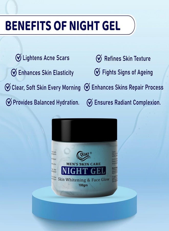 Quat Men Night Gel for Natural Glowing Skin for Men (100ml) - Image 3