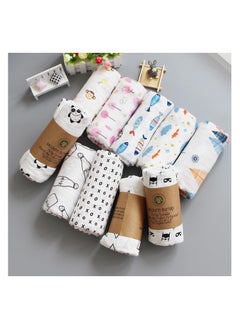 Sybil's 3pcs Infant Baby Gift Set Cute 1 Swaddle Blanket 1 Baby Mittens and 1 Baby Bib Ideal for Newborn  - Image 2