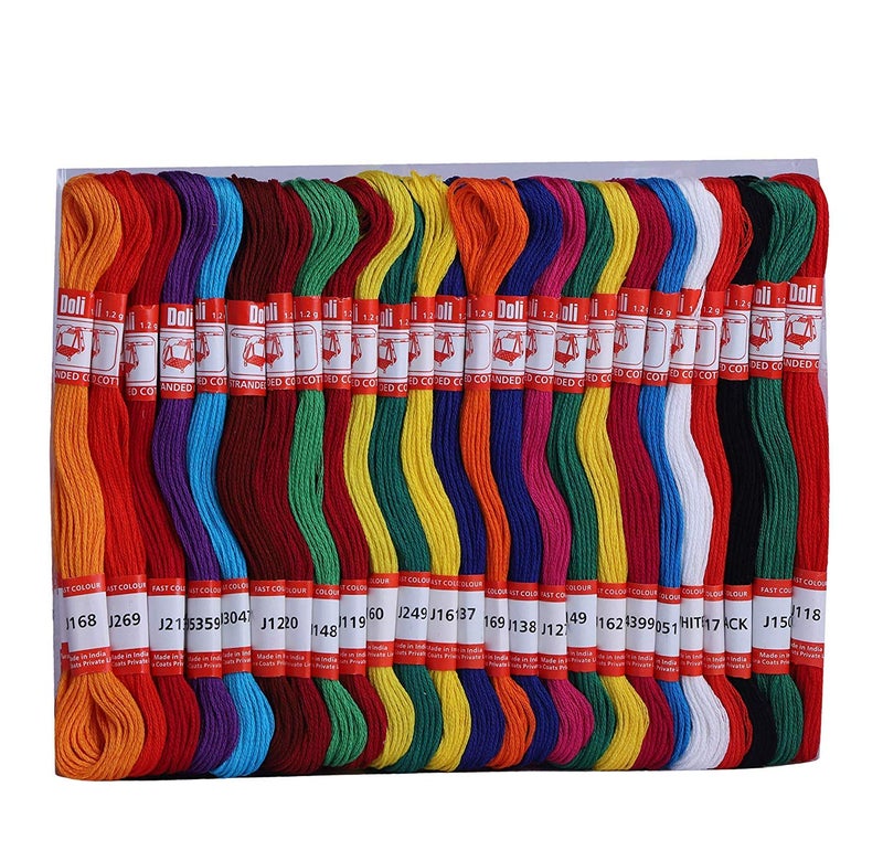 Coats خيوط تطريز دولي من كوتس مجموعة متنوعة من 100 خيط - Image 1