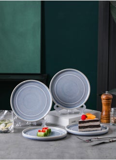Shuer 4-Piece Safety Silicon Glaze Ceramic Dinnerware Sets 8 Inch  - Image 1