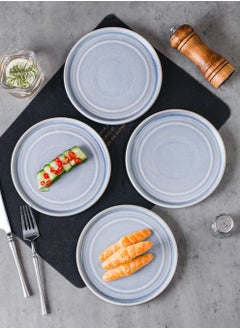 Shuer 4-Piece Safety Silicon Glaze Ceramic Dinnerware Sets 8 Inch  - Image 2