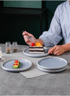 Shuer 4-Piece Safety Silicon Glaze Ceramic Dinnerware Sets 8 Inch  - Image 3