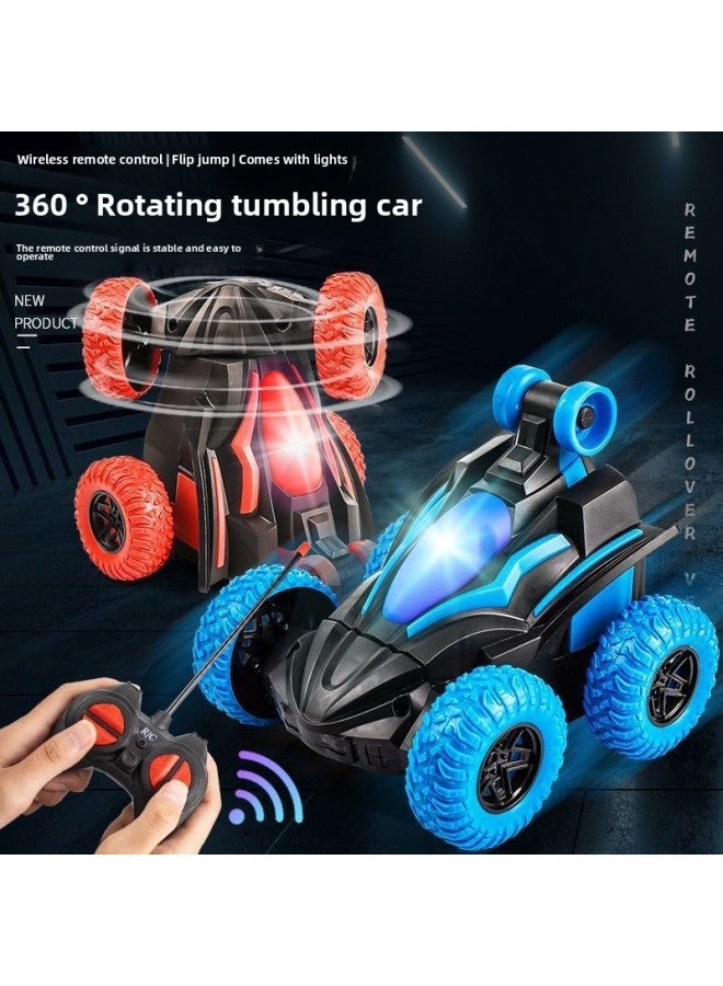 Remote Control Car Toy Boy Wireless Remote Control Off-road Vehicle Electric Rollover Stunt Children High Speed Small Car Foreign Trade-Color:Rolling Car 【blue】 Wireless Remote Control/flip Light-Proportion:No Battery 【not Recommended】 - Image 2