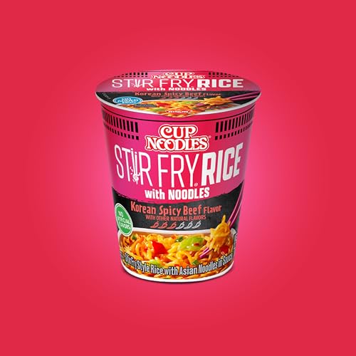 Nissin Cup Noodles Stir Fry Rice with Noodles, Spicy Beef Flavor, 2.68 Ounce (Pack of 6) - Image 5