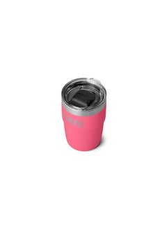 YETI YETI Rambler 8 oz Stackable Cup, Stainless Steel, Vacuum Insulated Espresso Cup with MagSlider Lid, Tropical Pink  - Image 1
