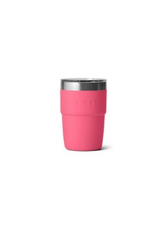 YETI YETI Rambler 8 oz Stackable Cup, Stainless Steel, Vacuum Insulated Espresso Cup with MagSlider Lid, Tropical Pink  - Image 4