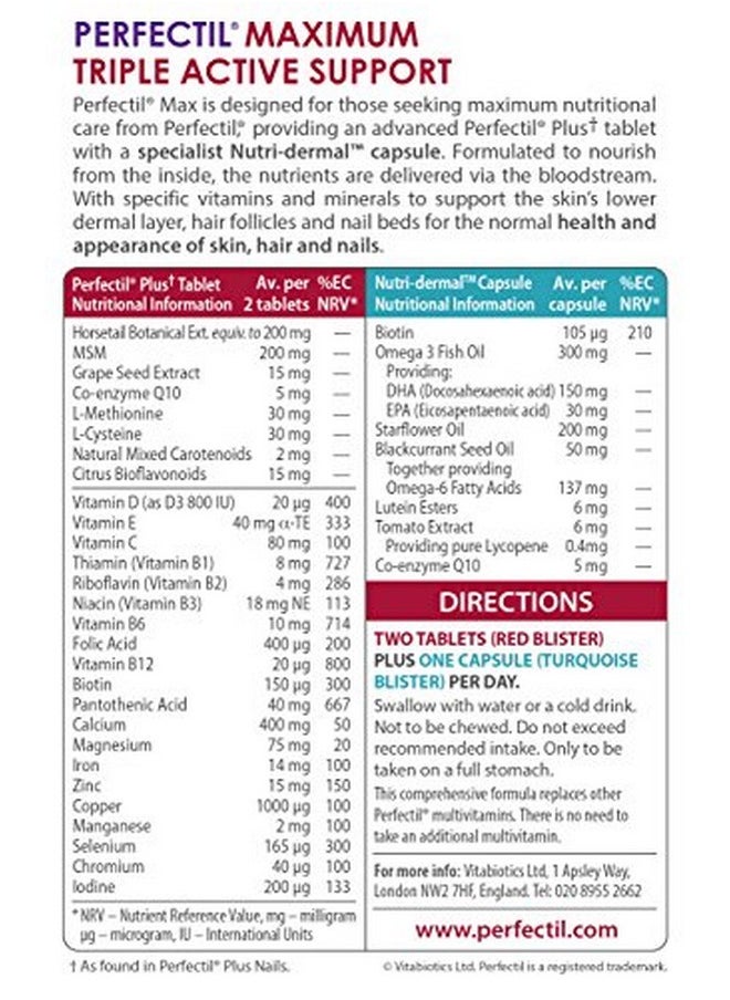 Perfectil - Vitabiotics - Perfectil - Max - 84 Tabs/Caps - Image 1