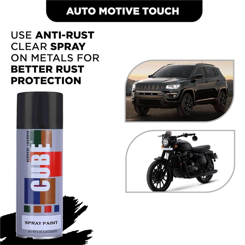 Cube Gloss Black Spray Paint | 400 mL | for Metal, Plastic, Wood, Car & Bike | Fast Drying, Brilliant Finish, No CFCs, Interior & Exterior Use - Image 3
