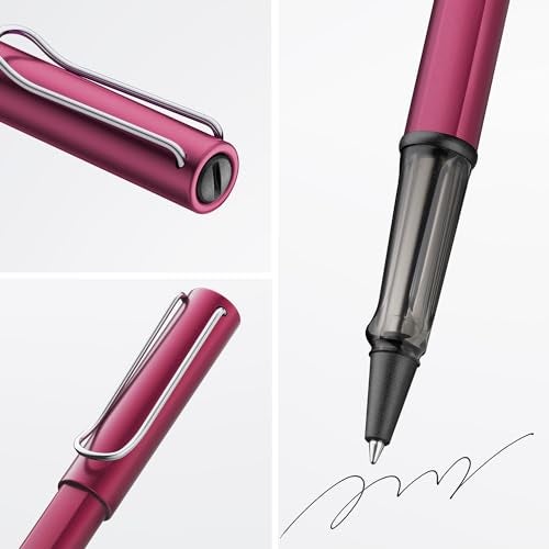 Lamy ALstar black purple Rollerball Pen pen with transparent ergonomic grip line width M lightweight aluminum body including rollerball refill M 63 in black - Image 3