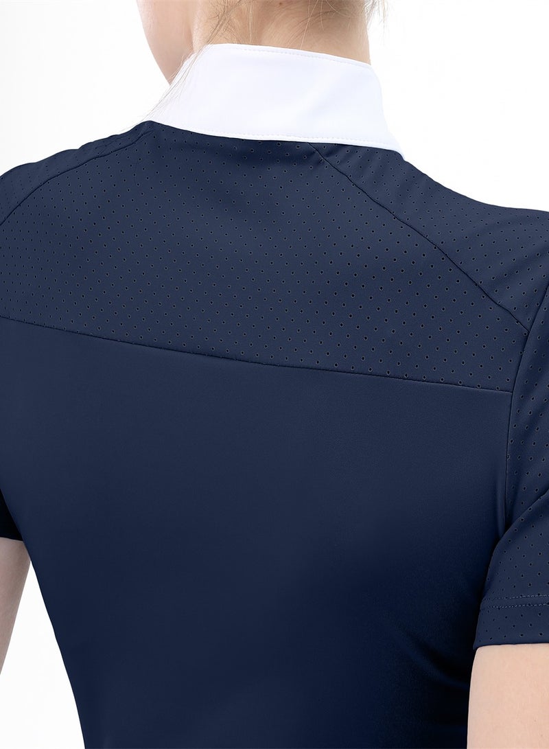 general Women Short Sleeve Equestrian T-shirts Summer Breathable Riding Horse Tops with M Pattern Equestrian Clothes - Image 5