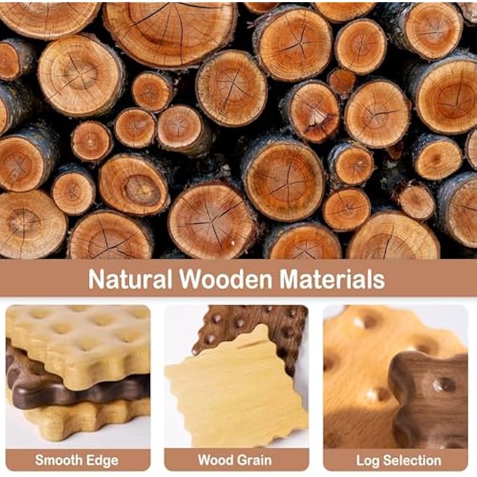 GraGra قواعد أكواب من الخيزران بحواف مموجة وتصميم مضاد للانزلاق ومعزولة حرارياً، مثالية لأكواب القهوة والأكواب مثالية للاستخدام في المنزل أو المكتب أو المقهى - Image 3