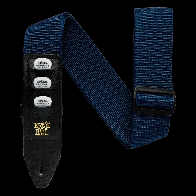 Ernie Ball P04236 Pickholder Polypro Guitar Strap – Navy - Image 2