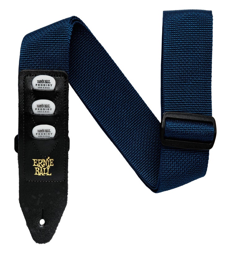 Ernie Ball P04236 Pickholder Polypro Guitar Strap – Navy - Image 1