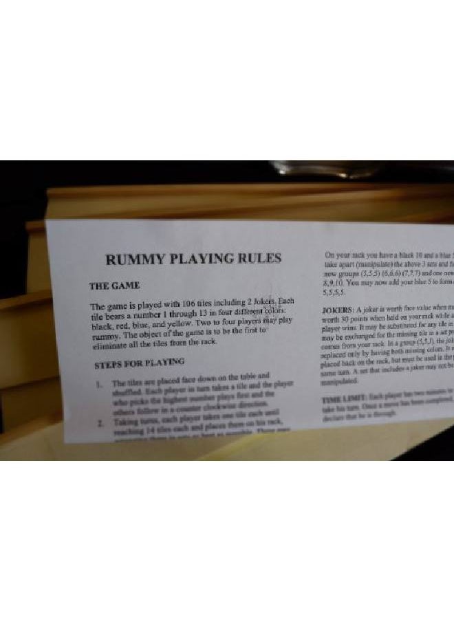 CHH Deluxe Rummy With Wooden Racks In Aluminum Case  - Image 5