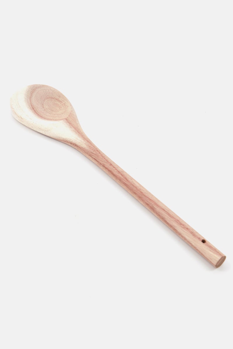 FACKELMANN Acacia Slim Wooden Spoon, Light Brown - Image 3