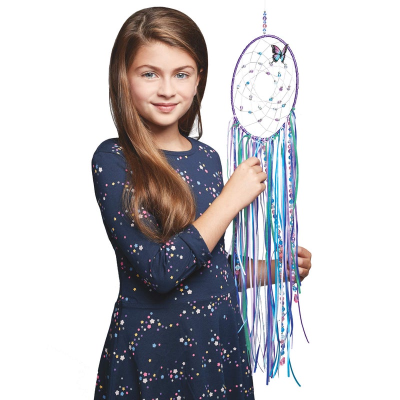 Make It Real اجعلها حقيقية: مجموعة صنع حلم DIY - فراشة بنفسجي وردي أزرق، 175 قطعة مجموعة DIY شاملة، للمراهقين والفتيات، ديكور غرفة النوم، الفنون والحرف، اصنع حلمًا جميلًا معلقًا من الخرز، للأطفال من عمر 8 سنوات وما فوق - Image 5