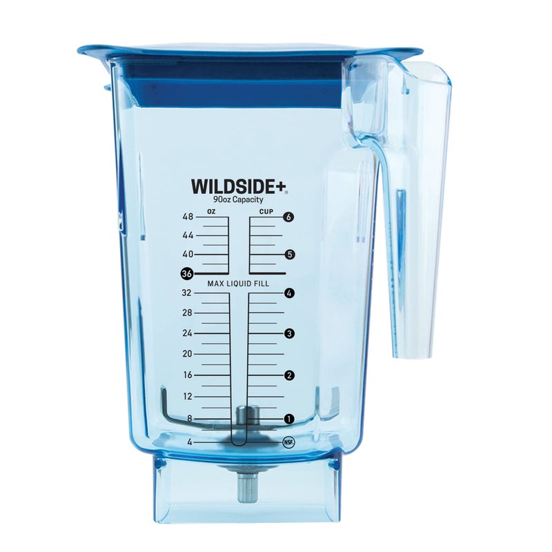 Blendtec 90 oz WildSide Jar Commercial Grade  FiveSided Replacement Blender Jar  Compatible with Blendtec Blenders  36 oz Blending Capacity  Blue