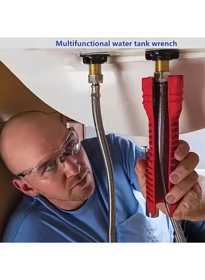 5 In 1 Sink Spanner Multifunctional Non Slip Grip Faucet Wrench Plumbing Installation Tool - Image 2