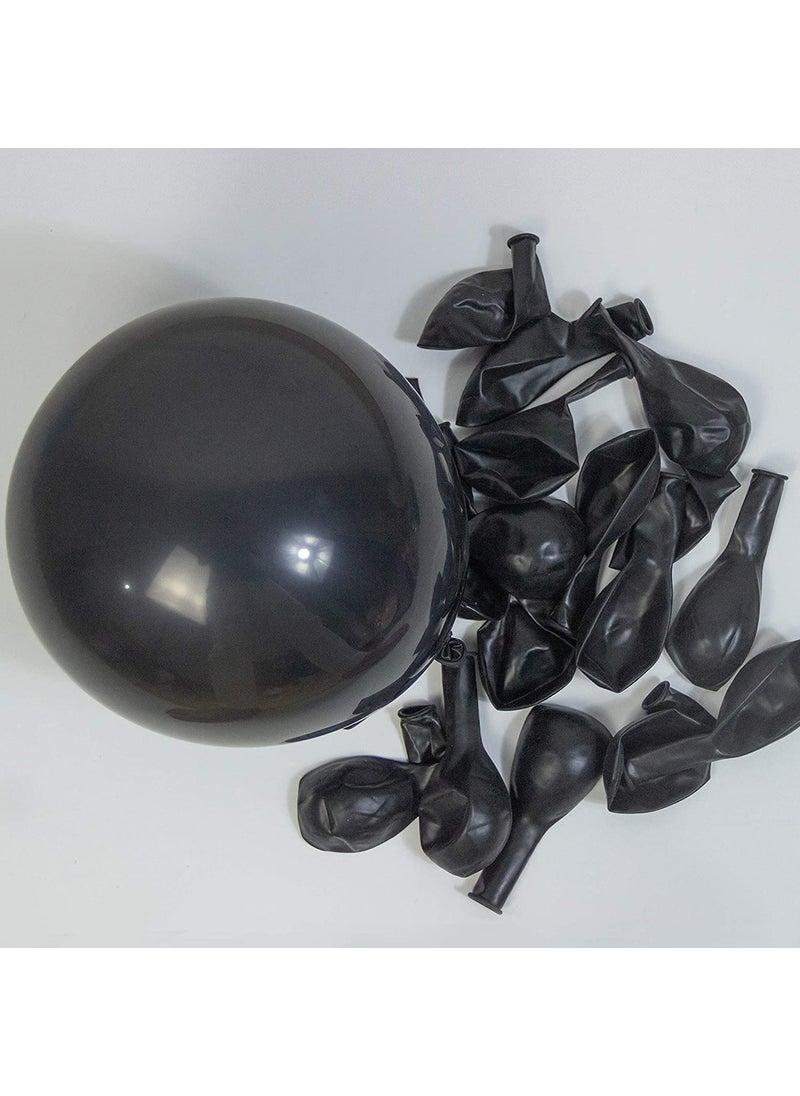Funcart Funcart Black and Gold 8 Inches Metallic Latex Balloons Pack of 50 for 1st Birthday DecorationBachelorette Party DecorationBridal Shower Decoration  - Image 3