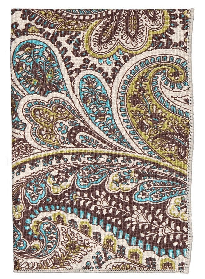 Decorative Things Cloth Napkins 100% Cotton Fabric Linen Napkins 18" x 18" Dinner Table Decor, Party Ideas, Brown, Turquoise Blue Fabric, Use with Tablecloth for Table Settings, Tablescapes Set 12 - Image 4