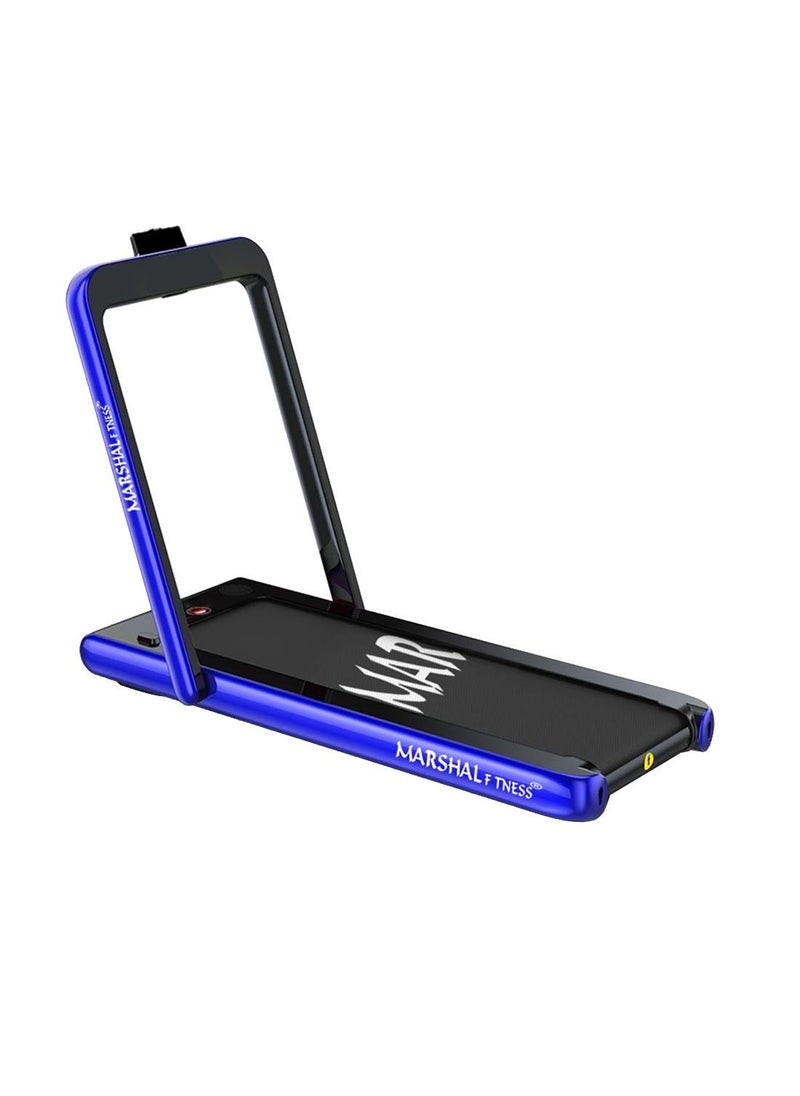 Marshal Fitness - MF-129-BLUE Home Use Walking Pad Foldable Treadmill With 3 HP DC Motor Bluetooth Console Display And Hifi Speaker For Home Use - Image 1