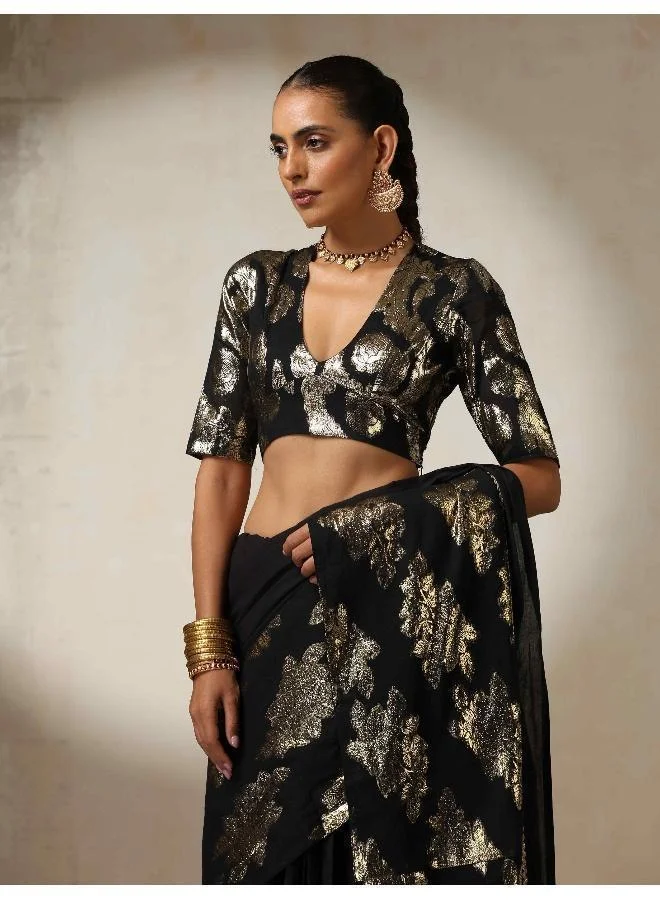 Black Metallic Blouse