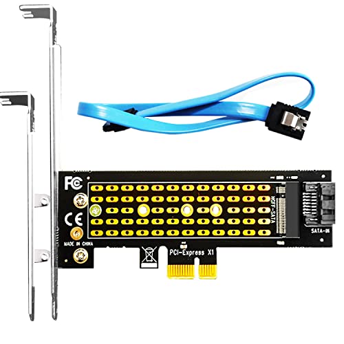 GLOTRENDS PA09-SA M.2 NGFF SATA SSD Adapter - SATA I/II/III, Cable and Screws Included - Image 1