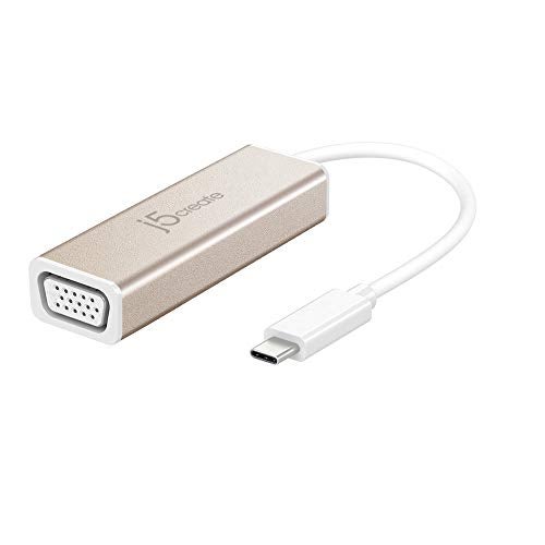 j5create USB Type-C to VGA Adapter, Thunderbolt 3/4 to VGA, Aluminium Shell, Compatible with iPhone 16/15 Pro Max, MacBook Pro/Air, iPad Pro, XPS, S22/23/24 and More (JCA111) - Image 1