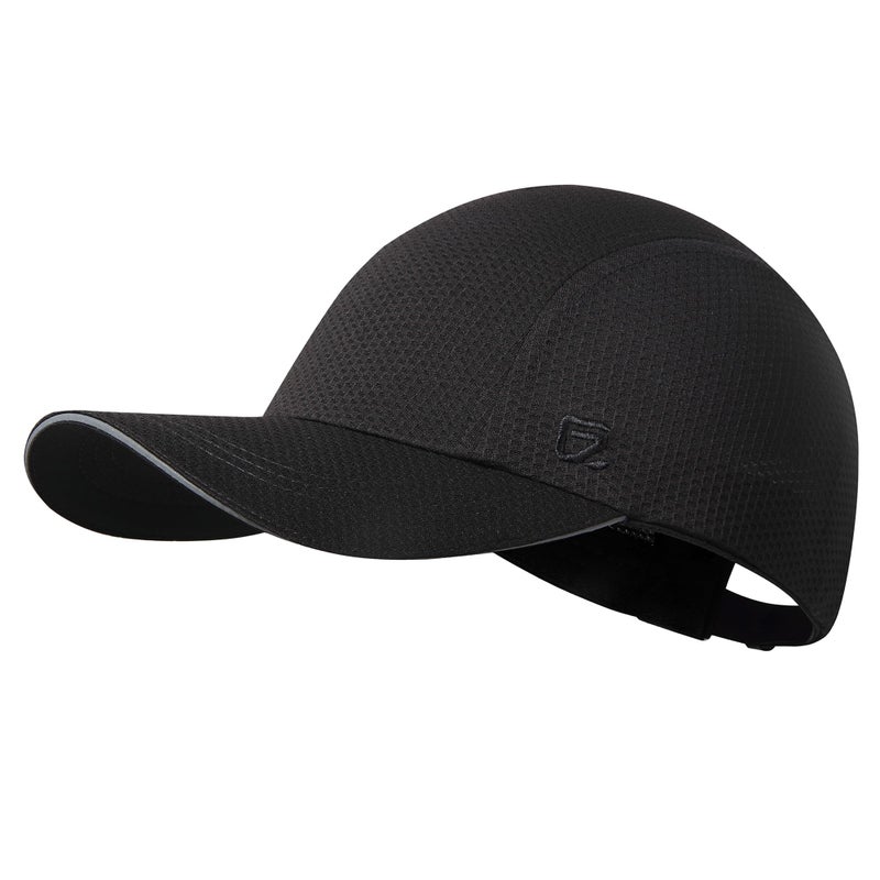 GADIEMKENSD Women's Race Day Running Hat Performance 100% Polyester Baseball Cap - Excellent Ventilation, Lightweight, Reflective Safety Ponytail Hats for Exercise Golf Hiking Beach Workout Gym Black - Image 1