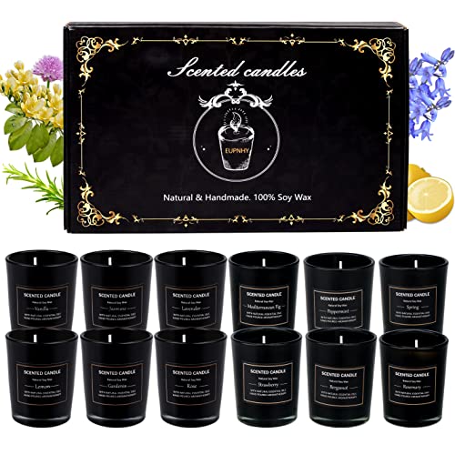 EUPNHY 12pcs 25oz Scented Candles Gift Set Soy Wax Decorative Candles for Home