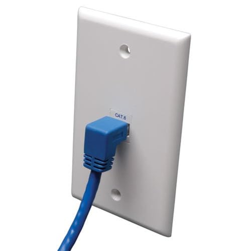 Tripp Lite Cat6 Gigabit Molded Patch Cable (RJ45 Right Angle Down M to RJ45 M) Blue, 5-ft.(N204-005-BL-DN) - Image 2