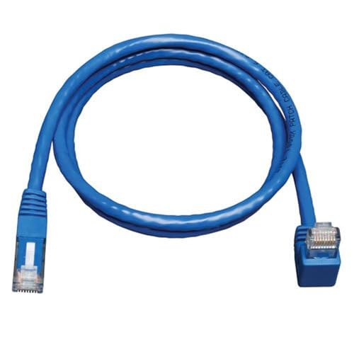 Tripp Lite Cat6 Gigabit Molded Patch Cable (RJ45 Right Angle Down M to RJ45 M) Blue, 5-ft.(N204-005-BL-DN) - Image 3