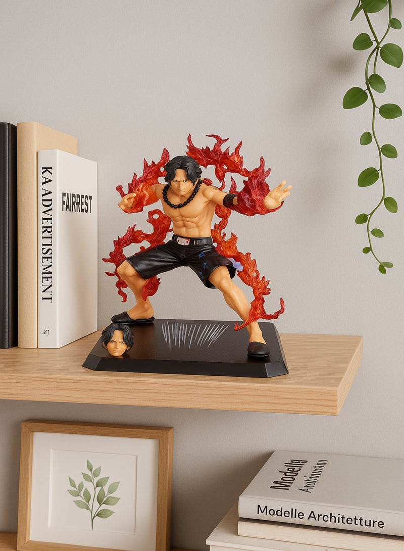 One Piece Portgas D. Ace Figure from One Piece Anime – Realistic Action Figure with Fiery Flame Effects – High-Quality Decorative Statue for Anime Fans – Perfect Gift for One Piece Collectors and Figure Enthusiasts - Image 1