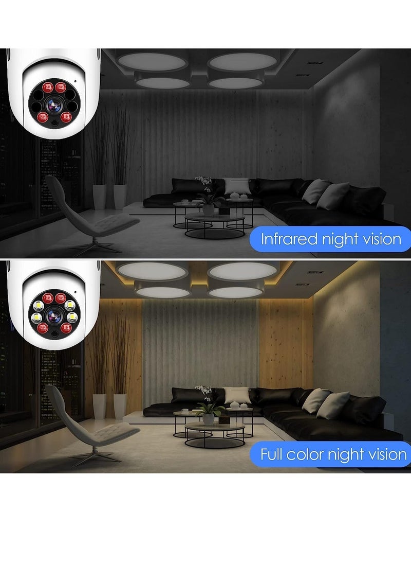 ELTRAZONE - 360 Degree Security Cameras Wireless Outdoor, 2.4GHz & 5G WiFi Light Bulb Camera, 1080p Wireless Cameras for Home Security, Indoor Security Camera System, Motion Detection - Image 1